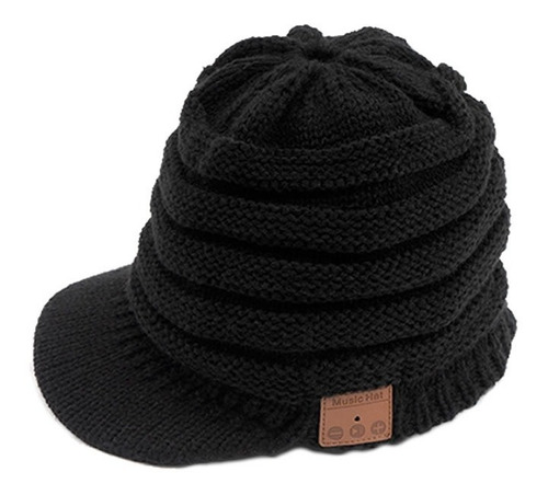 Gorro De Lana Jockey Con Auriculares Y Micrófono Bluetooth