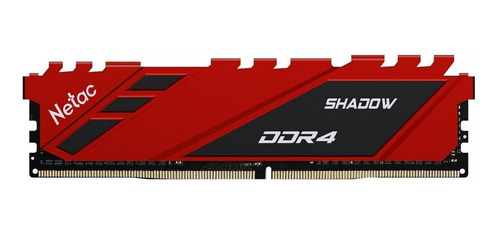 Netac Memoria Shadow Ddr4-3600 8gb Red Ntsdd4p36sp-08r