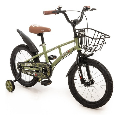 Bicicleta Force Niños 086 Rodado 16 Con Rueditas Love Color Verde