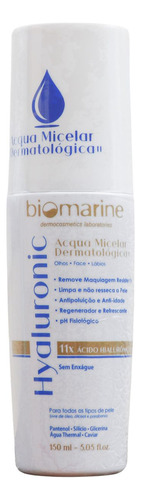 Biomarine água micelar hyaluronic limpeza facial