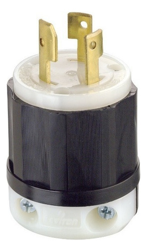 Clavija Media Vuelta 3p 3h 30a 250v No Nema Leviton 3331-c Color Negro