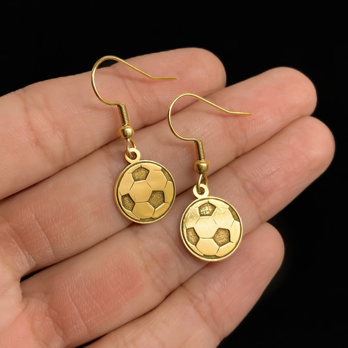 Aros Pelota Fútbol Oro 18k Oro 18k