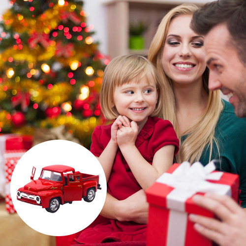 Camioneta Roja Modelo 1:32 Navidad