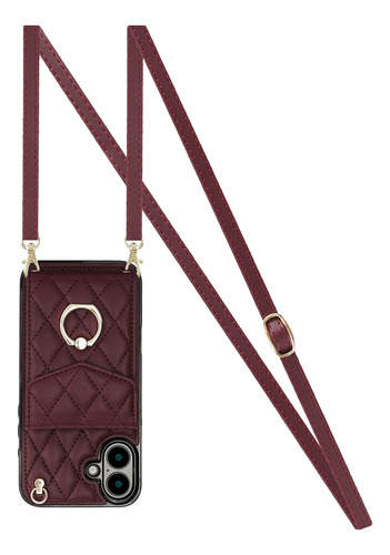 Funda De Piel De Primera Calidad Para Samsung S21 Fe 5g Con Correa Cruzada, Soporte Con Forma De Anillo, Tarjetero