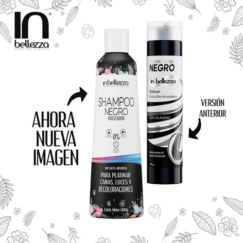 Shampoo Matizador Negro In Bellezza 500g