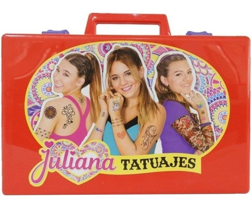 Imagen 1 de 4 de Valija Juliana Tatuajes Tattoo Diseños Juguete Tv Jul036 Edu