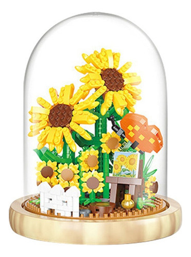 . Juguete Bloques Construcción, Flores Artificiales