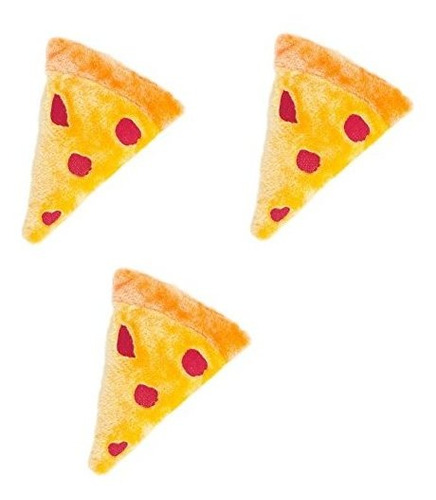 Zippypaws Squeakie Emojiz Squeaky Plush Dog Toy Pizza Slices