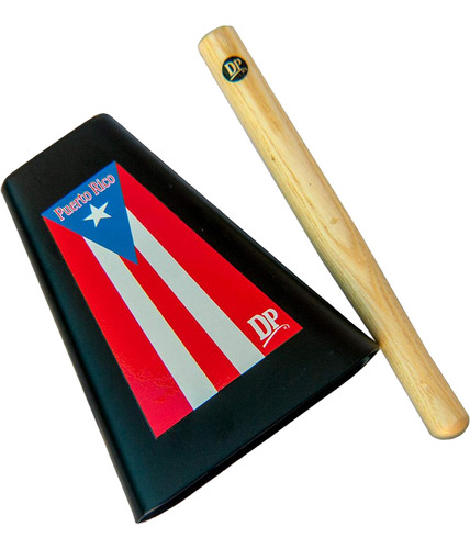 Bandera De Puerto Rico, Campana De Vaca De Metal De 8 P...