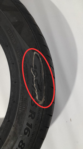 Pneu Continental 195/55 Aro 16 70% Vida Com Detalhe (Usado)