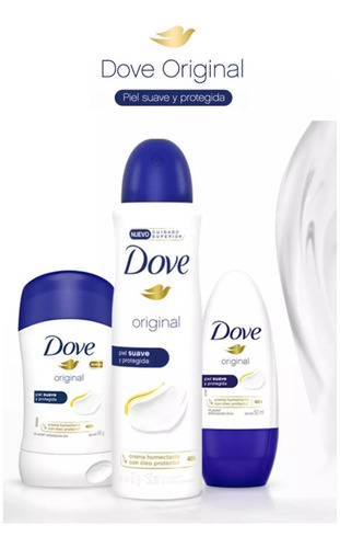 Dove Desodorante En Roll On  50ml Original Pack X 2 Unidades