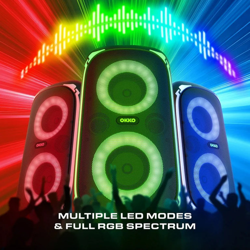 Bocina Okko,usb-c,aux, Usb, Micrófono, Micro-sd ,subwoofer
