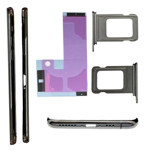 Carcasa Chasis +flexores Compatible Con Iphone 11 Pro A2215 Gris