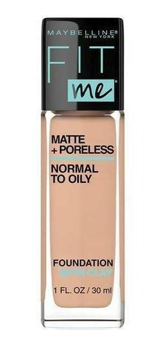 Imagen 1 de 4 de Base Líquida Maybelline Fit Me Matte + Poreless Fps 22 30ml Tono 222 True beige