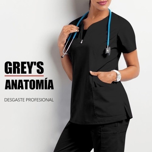 Bata Elástica De Enfermera Cirujana Conjunto Uniforme Médico