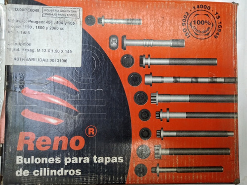 Tornillos De Tapa De Cilindros Peugeot 404/504/505 