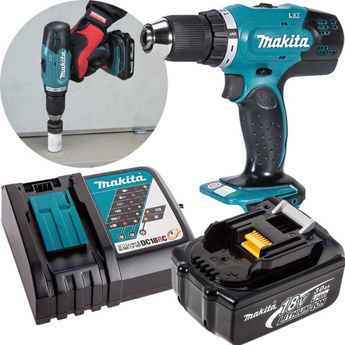 Taladro Percutor Atornillad Makita 18v + Bateria + Cargador 