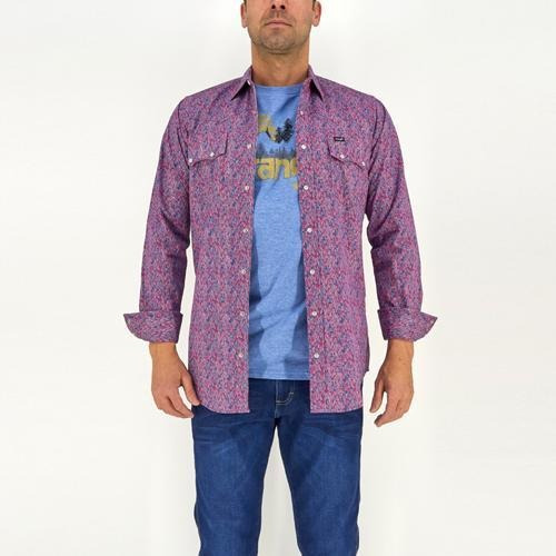 Imagen 1 de 6 de Camisa Vaquera Wrangler Hombre Manga Larga G60