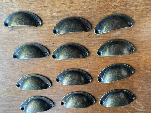 Imagen 4 de 9 de Herraje Empabonado Metálico Para Mueble Antiguo Fichero Etc