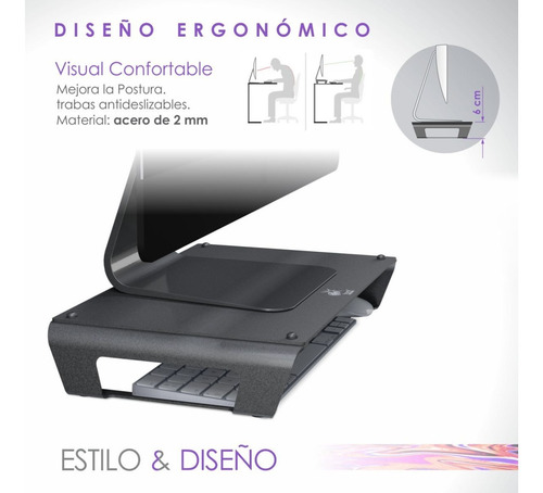 Imagen 4 de 9 de Soporte Monitor Bam M4-360 iMac Mac/universal Acero Premium!