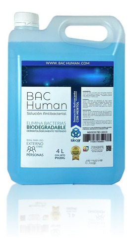 Bac Human Solución Orgánica Elimina Vi - L a $17475