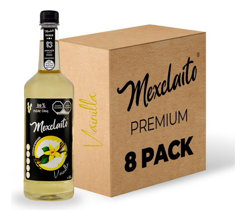 Mexclaito Premium Sabor Vainilla Pack 8 L Jarabe Endulzante