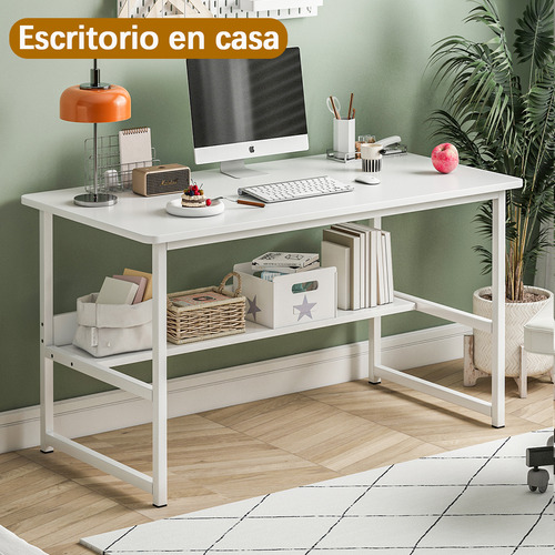 Escritorio Para Oficina Minimalista Moderno Blanco 120x55x73