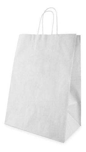 Bolsas De Papel Blanca Kraft 31x39x18 Cm - Pack 100 Unidades