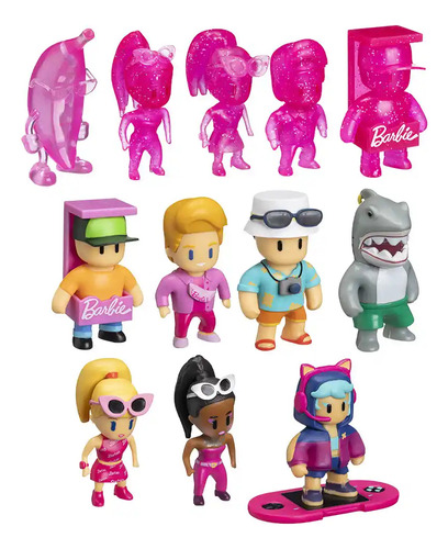 Stumble Guys 6 Figuras Skin Barbie 2 Modelos Edic Limitada