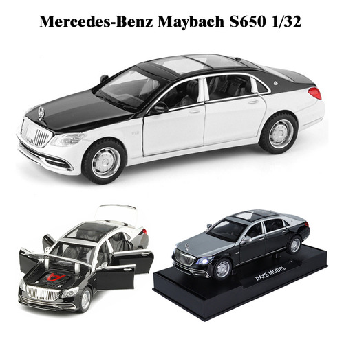 Benz Maybach S650 Miniatura Metal Coche Con Luces Y Sonido