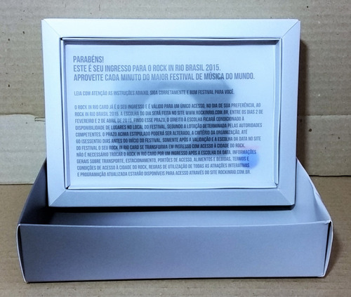 Tk0j Ingresso Card Show Rock N Rio 2015 Com Caixa