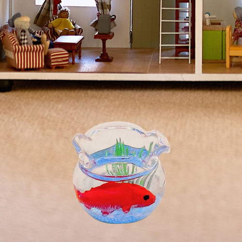 2 Pecera En Miniatura Para Casa De Muñecas, Mini Escena