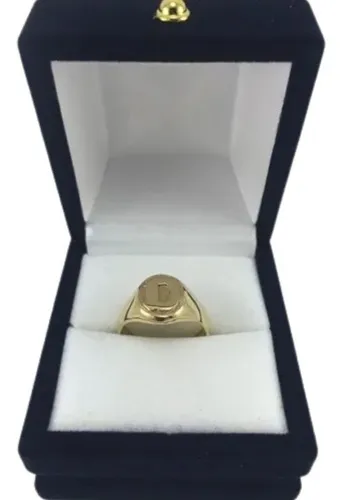 comprar Anillo Mujer Oro 18k Oval Con Inicial (s187)