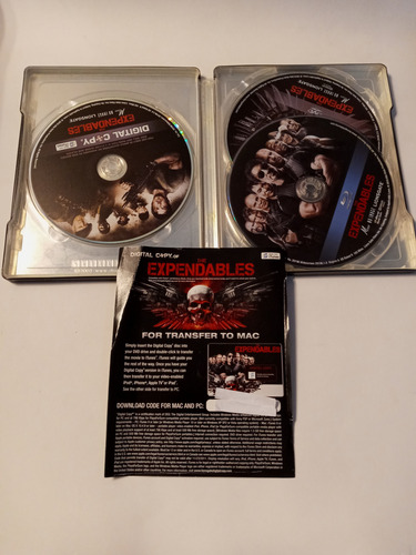 The Expendables Blu Ray + Dvd + Digital Copy Steelbook (Usado)