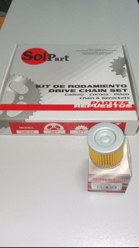 Rodamiento Completo Solpart Más Filtro De Aceite Para Gn En 