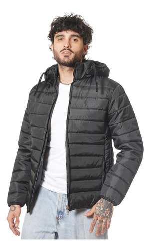 Campera Inflable Hombre Capucha Desmontable Super Abrigada!