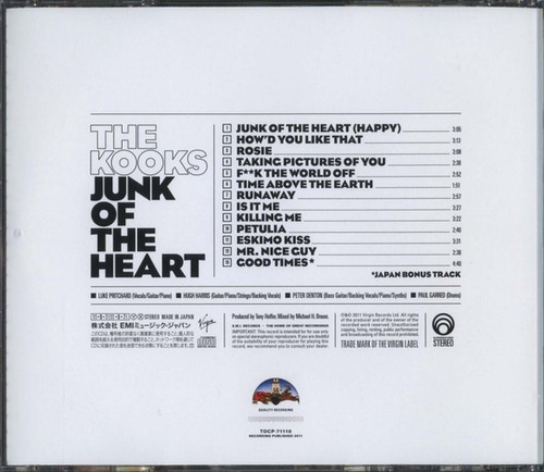 Cd Junk Of The Heart (the Kooks) Estándar
