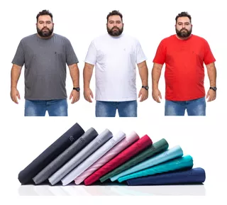 Kit 5 Camisetas Masculinas Básica Especiais Xg Xgg Xxg 100%