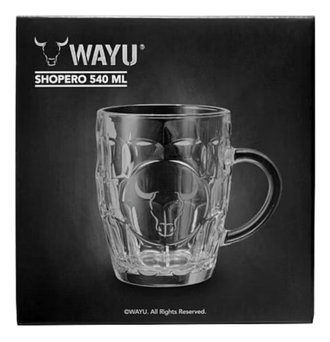 Vaso Cervecero De Vidrio 540ml Wayu