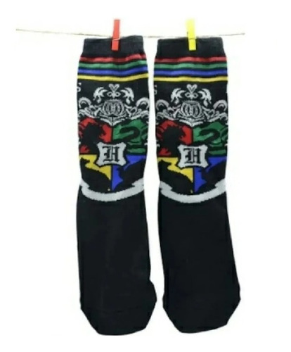 Imagen 3 de 4 de Combo X2 Bufanda Rayada+medias Largas Hogwarts- Harry Potter