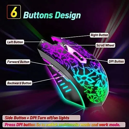 Mouse Versiontech Con Cable/negro Rgb