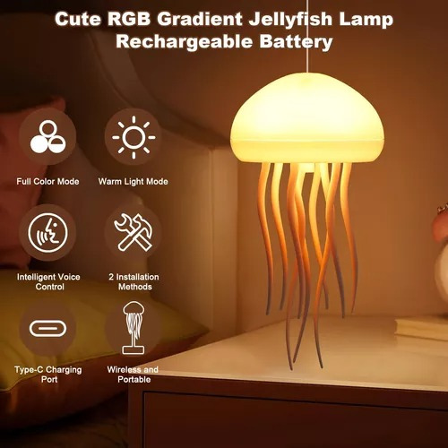 Lámpara De Mesa De Color Medusa Led Con Garras De Baile