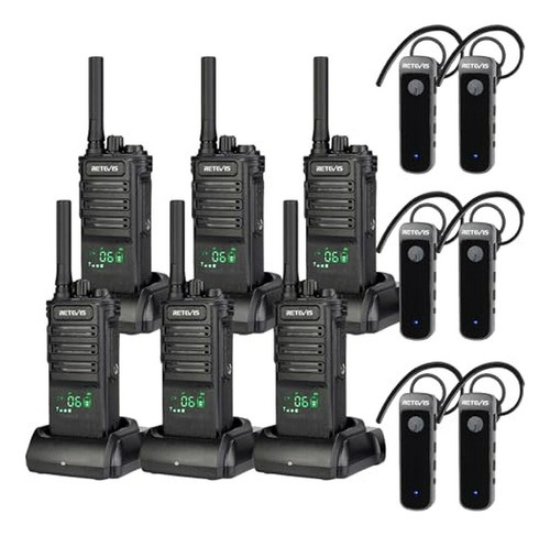 Rb89 Auricular Walkie Talkie Inalámbrico Con Micrófono, Walk