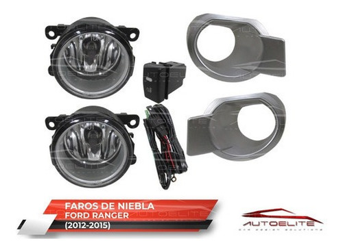 Imagen 2 de 10 de Kit Faros Niebla Ford Ranger 2012 213 2014 2015 2016 Cromado
