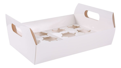 Bandeja Gruesa Papel Kraft Para Magdalena 4 Unidad Boda
