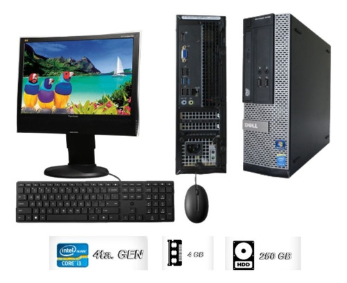 Pc I3 4ta Gen 4gb Ram250gb Hdd Monitor 19 , Teclado Y Mouse 