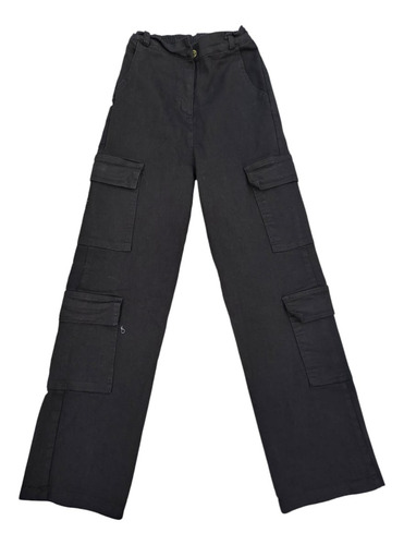 Pantalon Cargo Mujer / Mezclilla / Doble Bolsa
