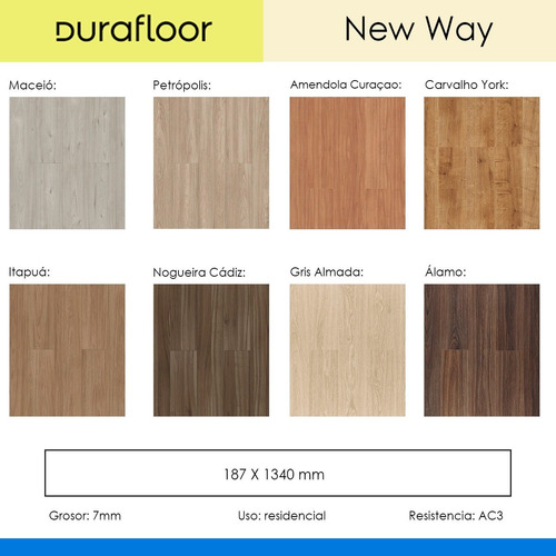 Imagen 3 de 4 de Piso Flotante Madera Nogueira Durafloor 7mm 12 Años Garantía