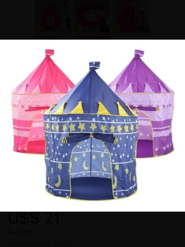 Imagen 6 de 7 de Carpa Infantil Niña Castillo De Princesa Castillo Magico
