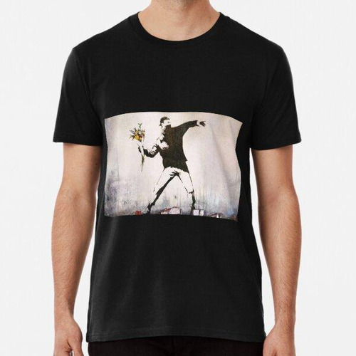 Remera Rabia, Lanzador De Flores, Banksy Algodon Premium